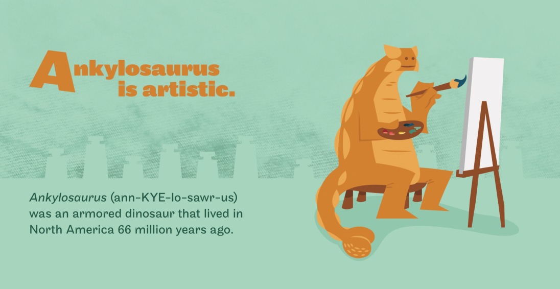 Ankylosaurus is Artistic