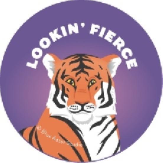 Rextooth's Lookin' Fierce Tiger Button