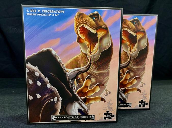 T. rex vs. Trike Jigsaw Puzzle