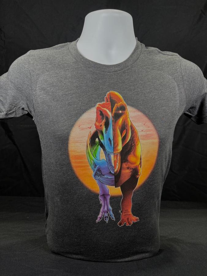 Split Sue T.  rex Tee