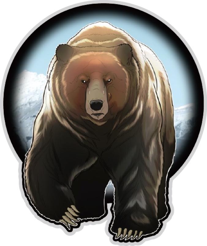 Grizzly Wood Magnet