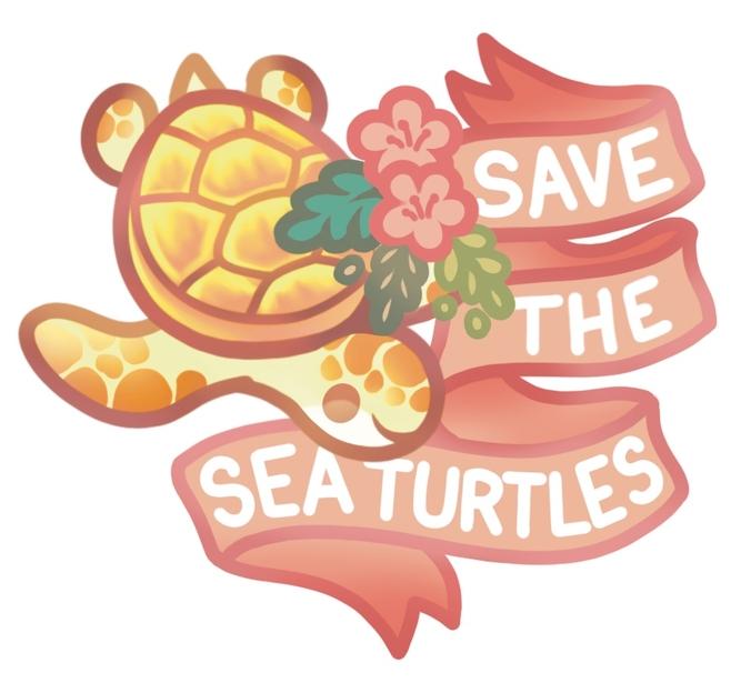 Save the Sea Turtles Acrylic Key Ring
