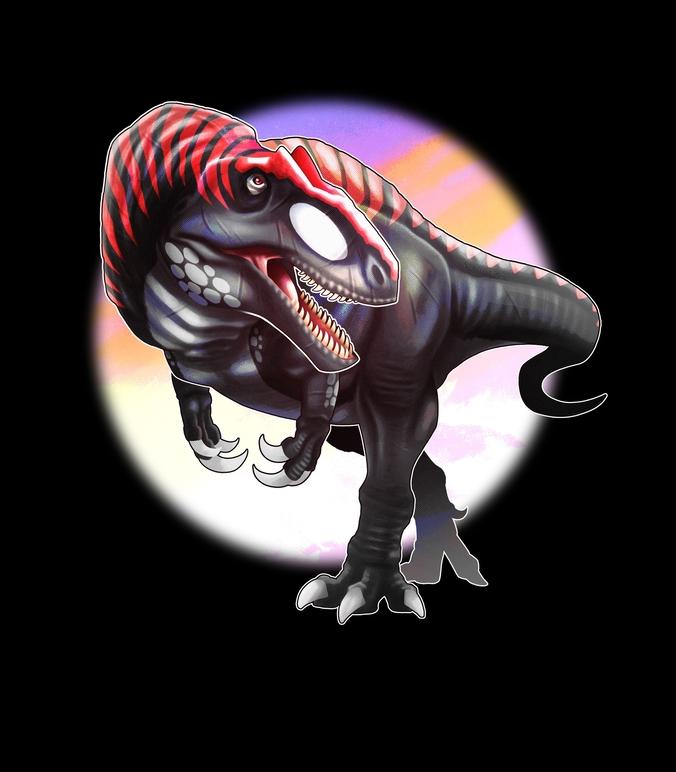 Acrocanthosaurus Wood Key Ring