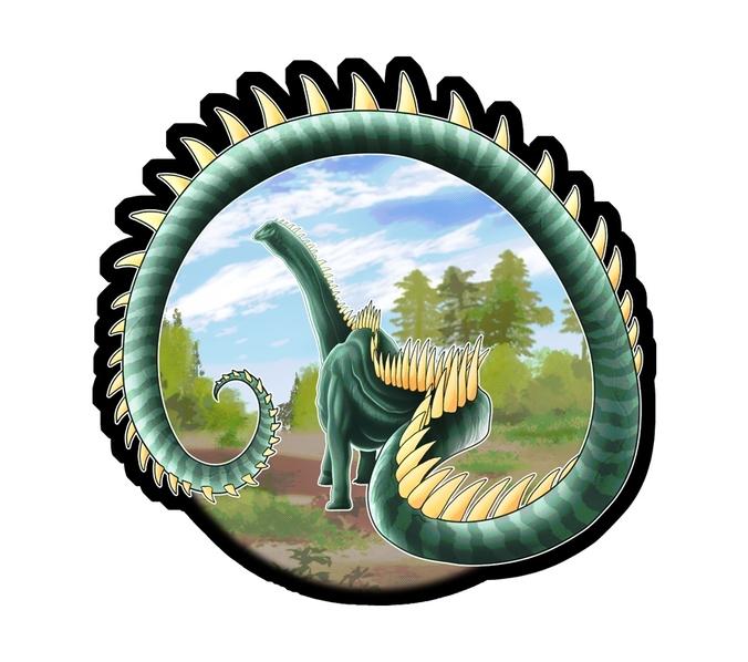 Sauropod Wood Key Ring