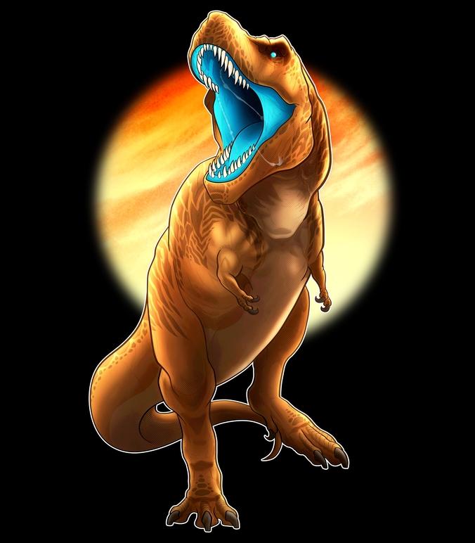 Tyrannosaurus rex Wood Key Ring