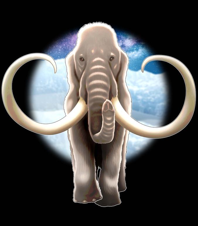 Columbian Mammoth Wood Key Ring