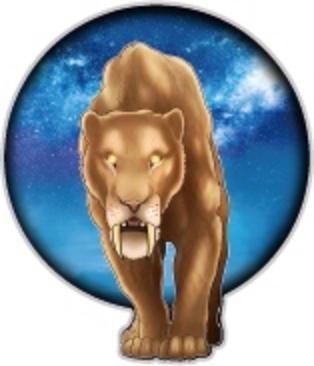 Smilodon Wood Key Ring