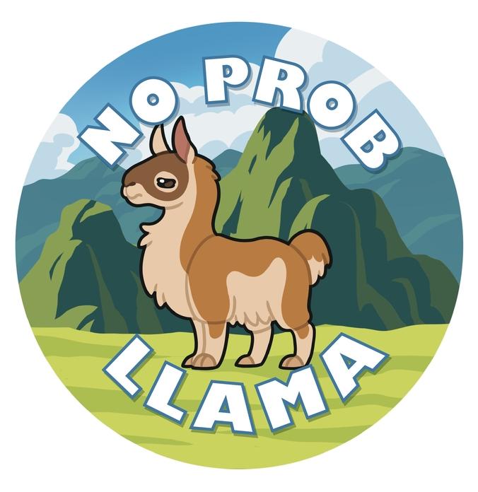 No Prob Llama Wood Magnet