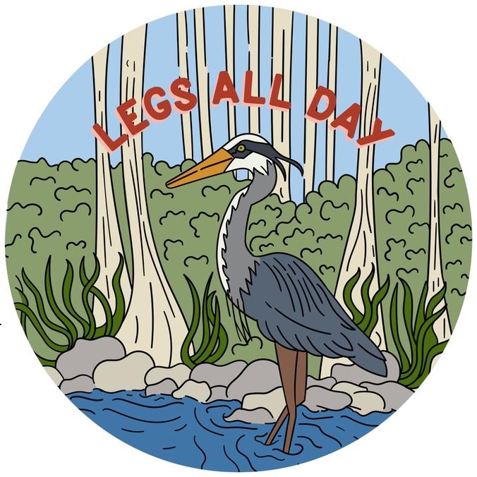 Legs All Day Great Blue Heron