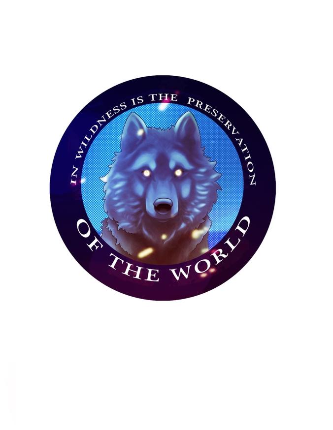 Wolf Preservation Wood Key Ring