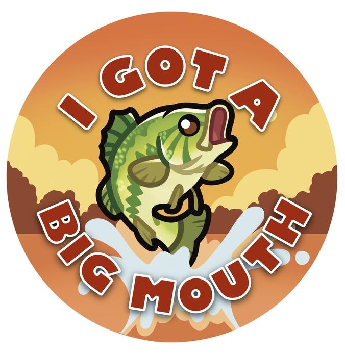 Large Mouth Bass Button